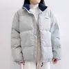 Comercio Transfronterizo Cuello Alto Estilo Corto 2025 Nuevo Invierno para Mujer Diseño Coreano Chaqueta Acolchada Abrigo Cálido para Pareja