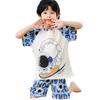Comércio exterior roupas domésticas infantis verão fino pijamas casuais de manga curta meninos e meninas roupas com ar condicionado terno