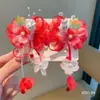 Accesorios para el Cabello Estilo Chino Hanfu para Niñas, Pinzas para el Cabello con Borlas, Pasadores Tradicionales para el Festival de Mediados de Otoño y Navidad