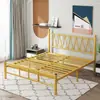 Cama Moderna Simples de Ferro Arte Cama de Princesa Cama com Estrutura de Ferro 1,2m Cama Individual para Dormitório 1,5m 1,8m Cama Dupla de Ferro