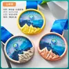 Medalla de Metal Colgante Personalizada Maratón Bádminton Niños Baloncesto Fútbol Juegos Medalla de Cristal Dorada