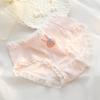 Ropa interior de estilo japonés para niñas, fresca y agradable para la piel, cómoda, transpirable, de algodón puro con dibujos animados y entrepierna.