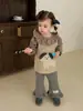 Ropa de Otoño para Bebé Conjuntos de Otoño para Niños 2026 Nuevo Estilo Coreano Conjunto de Camisa de Muñeca y Leggings para Niñas