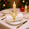 Fabricante de Argola para Guardanapo de Ponto de Contas de Liga Leve Novo Hotel, Fivela de Guardanapo de Veado de Natal, Argola para Guardanapo de Toalha de Mesa de Restaurante Ocidental