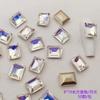 Broca para uñas rectangular de ángulo recto, broca de base puntiaguda, broca de cristal con diamantes de imitación de forma especial, accesorios de joyería para uñas de bricolaje, material al por mayor