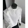 Nueva camiseta de manga larga resistente estilo americano para hombre, versátil para primavera y otoño, camiseta base blanca, sudadera de moda con cuello redondo