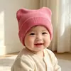 Gorro de Punto Cálido para Otoño e Invierno 2026 con Orejas de Gato para Bebés y Niños Pequeños, Gorro Unisex para Bebé al por Mayor