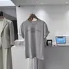 Nueva camiseta blanca de verano de longitud media, estilo casual, 100% algodón, manga corta para mujer, versión coreana, moderna, ins, con letras, camiseta sencilla