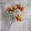 3 Crisântemos de Garra Grande Flores Artificiais para Arranjos Florais de Salão de Casamento Atacado, Flores Suculentas Artificiais Atacado