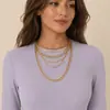 Collar multicapa de cadena de aleación de aluminio para mujer, joyería transfronteriza europea y americana, estilo punk, estilo retro exagerado, estilo hip hop