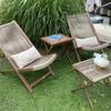 Artículos genuinos Sillón reclinable Yunqi Silla de ocio para balcón exterior, patio Silla de ratán con respaldo Silla perezosa Mesa y silla plegables celebradas en Internet para casa de huéspedes