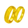 Anillo de pareja de panal chapado en oro para hombre y mujer, anillo abierto de latón chapado en oro con diamante esmerilado, chapado en oro, venta directa