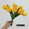 Ramo Artificial Transfronterizo Tulipán de Cabeza Redonda de PU Ramo de Flores Falsas Lujo Accesible Decoración de Escena para Hogar, Hotel, Boda Adornos