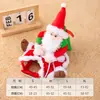 Fantasia de Cachorro de Natal Nova Papai Noel Pelúcia Cavalo Montado Fantasia de Feriado para Gato Pet Bulldog Francês