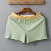Cueca Boxer Masculina de Algodão Respirável Solta, Cintura Média, Cor Sólida, Simples e Confortável, Shorts de Quatro Cantos Tamanho Grande