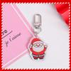 Pingente de Placa de Texto Acrílico de Dupla Face de Natal Fofo Árvore de Natal Papai Noel Pingente de Bolsa Chaveiro Pequeno Presente