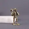 Espantapájaros Creativo Granjero Arando Adornos Adornos para el Hogar Sala de Estar Granjero Cavando Escultura de Cobre Artesanías Adornos Decorativos