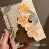 Kit de Materiales para Cuaderno Hecho a Mano Nepalí con Flores de Planta Lokata Roja Prensadas y Cuaderno Pintado a Mano