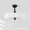 Lustre de Quarto Estilo Medieval, Lâmpada de Quarto Principal Retro Francês com Padrão de Madeira de Nogueira, Lâmpada para Quarto Infantil com Espectro Completo de Proteção para os Olhos