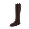 Versión en Stock ~ Nuevas Botas Largas por Encima de la Rodilla Otoño e Invierno 2025 para Mujer, Retro Francés Piel Genuina Adelgazantes de Caña Alta Botas de Montar