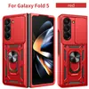 Adequado para Capa de Celular Samsung Z Fold6, Anti-Queda Transfronteiriça Z Fold5 Estilo Armadura Janela Deslizante Capa Protetora Dobrável