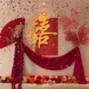 Decoração de Fundo de Parede de Cabeceira Conjunto de Casamento Montagem de Atmosfera de Quarto de Casamento Quarto da Noiva Adesivos de Felicidade Dupla Casa Nova Felicidade Dupla