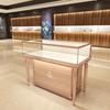 Vitrina de Joyería Estilo Europeo, Vitrinas de Exhibición con Bordes de Jade, Vitrinas de Exhibición de Productos para Centros Comerciales, Gabinetes de Almacenamiento para Joyería