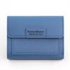 Moda transfronteriza elegante billetera corta triple para mujer color sólido tarjetero billetera clutch monedero bolsa funcional