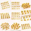 Chapado en Cobre con Oro Real Estilo Chino Oro Antiguo Gota de Aceite Aleación Espaciadores Huecos Cuentas Sueltas Accesorios para Pulseras DIY Materiales