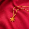 Colgante de cuentas de transferencia vacías Lou bañado en oro y cobre para mujer, variedad de collar de cacahuete con ábaco de oro y arena de Vietnam, cadena de ondas de agua, joyería al por mayor