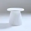 Mesa de Café Redonda de Plástico Nórdica para Sala de Estar, Mesa Auxiliar Simple para Apartamentos Pequeños, Lujo Ligero Creativa Moderna Estilo Ins