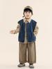 Chaleco de Mezclilla Changguo Clothing para Niños Chaleco Exterior Estilo Coreano Holgado para Niños Pequeños Estilo Otoño