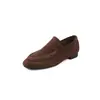 Mocasines Perezosos de Cuero Genuino para Mujer Nueva Colección Primavera 2025 Piel de Vaca Planos Suaves Tacón Bajo Zapatos Individuales para Mujer Tacones Planos
