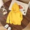 Primavera e Outono Novo Estilo Coreano Sudadera com Capuz Pulôver para Bebês e Crianças Pequenas Meninos e Meninas Roupas de Inverno para Bebês Casacos Estilosos Conjunto de Duas Peças