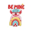 Dia dos Namorados Pequeno Monstro Adesivo de Tecido Bordado Pedindo para Segurar Monstro Arco-Íris Patch Decoração de Roupa Bolsa Bordado Menino
