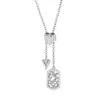 Acero Inoxidable Diamante Completo Doble Corazón Avión Calabaza Cadena Desmontable Ajustable Estilo Celebridad de Internet Ins Cadena para Clavícula en Capas con Borla