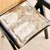 Cojín vintage de estilo francés de lujo ligero, adecuado para sillas de comedor, asientos de coche y sillas de oficina; cojín antideslizante para asiento de silla y banco, para todas las estaciones, de algodón y madera