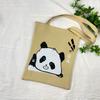 Bolsa de Tricô Ins Desenho Panda Feminina Moda para Carregar na Mão Grande Capacidade Bolsa de Ombro Bolsa Transversal Bolsa