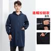 Macacão Azul Coat longo masculino e feminino manga longa Roupa de proteção do trabalho casaco de lona roupa de fábrica reparo de automóveis resistente a manchas resistente ao desgaste bolso grande