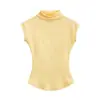 Camiseta Rosa de Manga Corta para Mujer en Verano Delgada Sexy Estilo Pura Pasión Ropa Dopamina Top de Camiseta sin Mangas de Cuello Medio