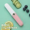 Cuchillo de Fruta Dos en Uno para Estudiantes de Residencia, Cuchillo para Pelar, Pelador, Herramienta Multifuncional Portátil para Pelar Manzanas para el Hogar