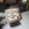 Anillo de Perla Natural de Alta Calidad Dan Tao Jewelry con Diseño de Múltiples Perlas Chapado en Oro, Tamaño Ajustable, Venta al por Mayor, Princesa Fugitiva Perla Blanca