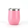 Copo Térmico de Ovo Mini 12oz Transfronteiriço Aço Inoxidável 304 Camada Dupla a Vácuo Cor Sólida Simples Formato U Barriga Grande