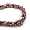 Ventas Directas de Fábrica Perlas Sueltas de Rodolita Negra Perlas Redondas de Rodolita Negra Pulsera Semi-terminada DIY Collar Venta al por Mayor Transfronteriza
