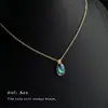Colar Retrô Francês de Abalone Banhado a Ouro 18K Design Moderno Luxo Acessível Corrente Geométrica para Clavícula Colar de Alta Qualidade
