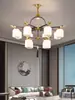 Novo lustre estilo chinês para sala de estar, novo modelo 2026 para uso doméstico, quarto, escritório, sala de chá Zen estilo chinês, lustre para sala de jantar