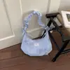 Bolsa de Ombro Nova Estilo Coreano 2026, Design de Nicho, com Laço Plissado, Bolsa de Mão Feminina, Bolsa Nuvem de Ombro Único