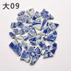 Piezas de Porcelana Azul y Blanco Clásico de Jingdezhen Imanes para Refrigerador Fragmentos de Cerámica Tarea de Estudiante Diseño de Graduación Material DIY Piezas de Porcelana
