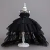 Roupa de Performance de Piano Infantil, Vestido de Apresentação para Meninas, Vestido de Casamento de Alta Qualidade com Frente Curta e Costas Longas, Vestido de Princesa para Aniversário