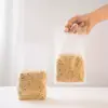 Saco Selável Auto-Sustentável Transparente de Oito Lados, Saco de Embalagem com Zíper Fosco, Saco de Embalagem Selada para Lanches e Alimentos Artesanais, Em Estoque